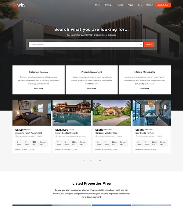 real estate template