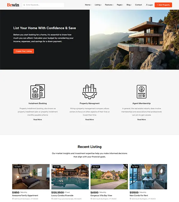 real estate template