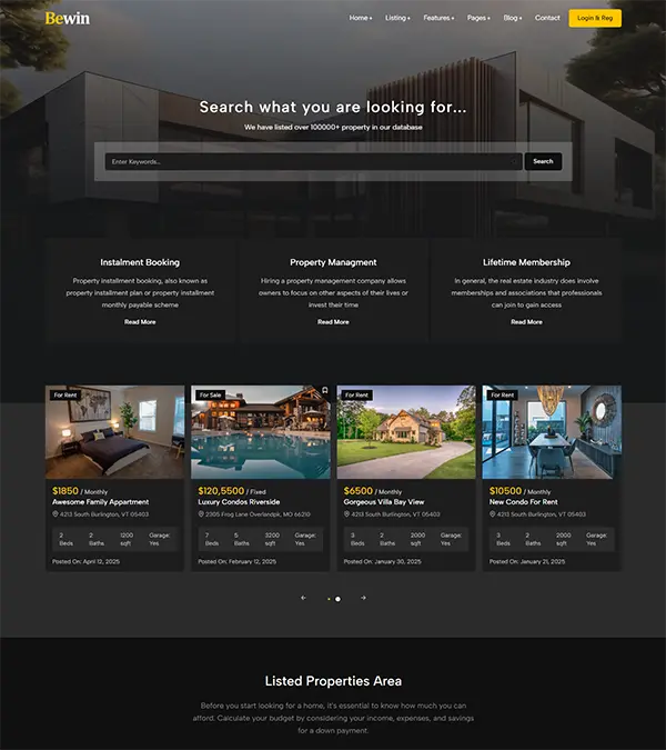 real estate template
