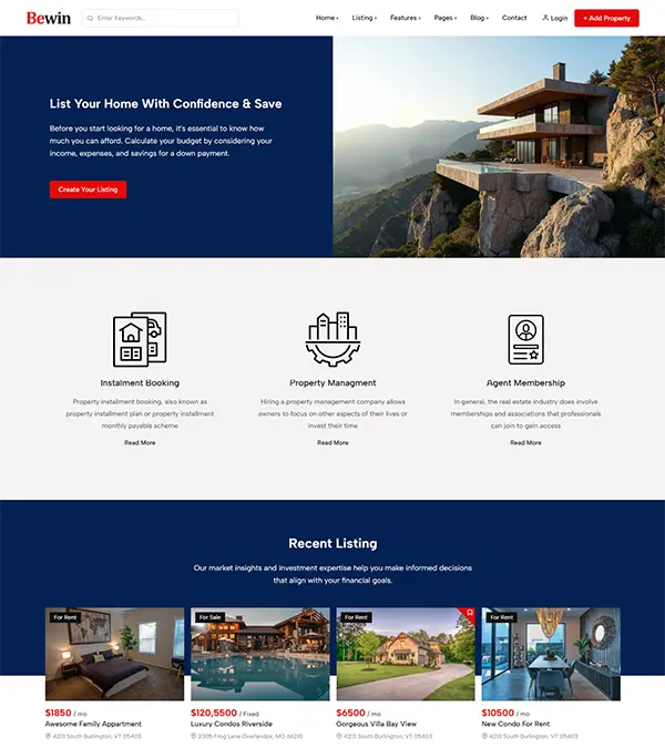 real estate template